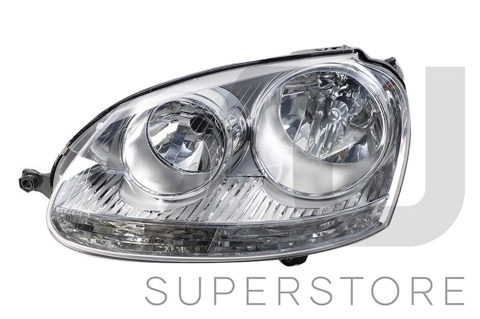 LH LHS Left Head Light Lamp Chrome For Volkswagen VW Golf MK5 V 2004~2009