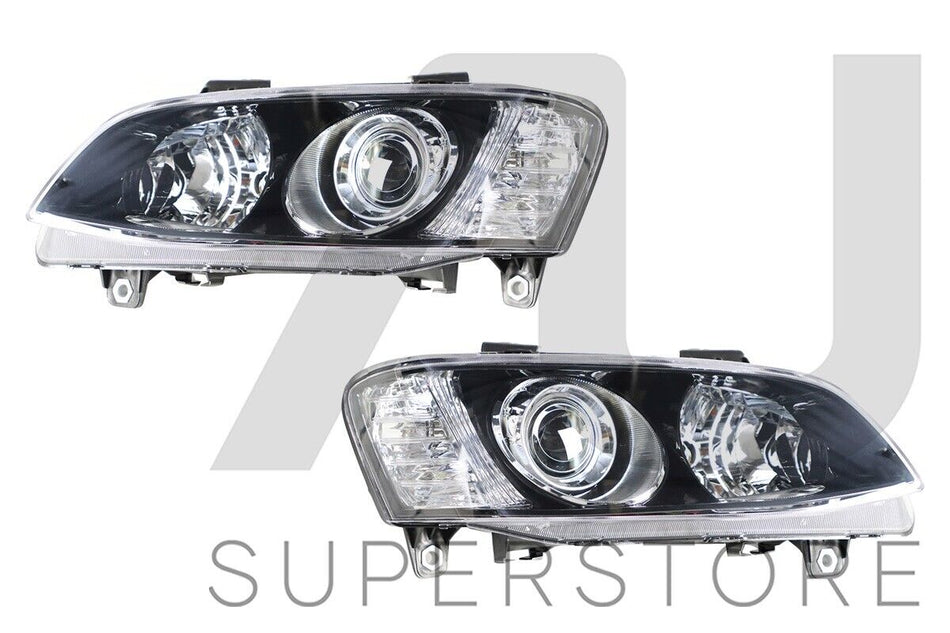 Pair LH+RH Head Light Lamp Projector For Holden Commodore VE S2 SSV Calais 10~13