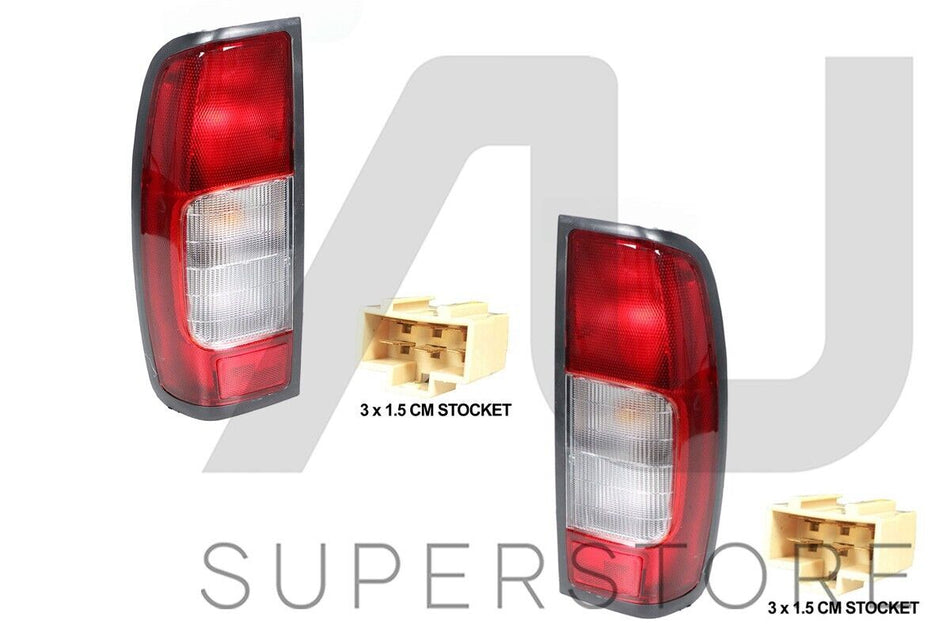 Set / Pair LH+RH Tail Light Rear Lamp 3cm Plug For Nissan Navara D22 Ute 97~15