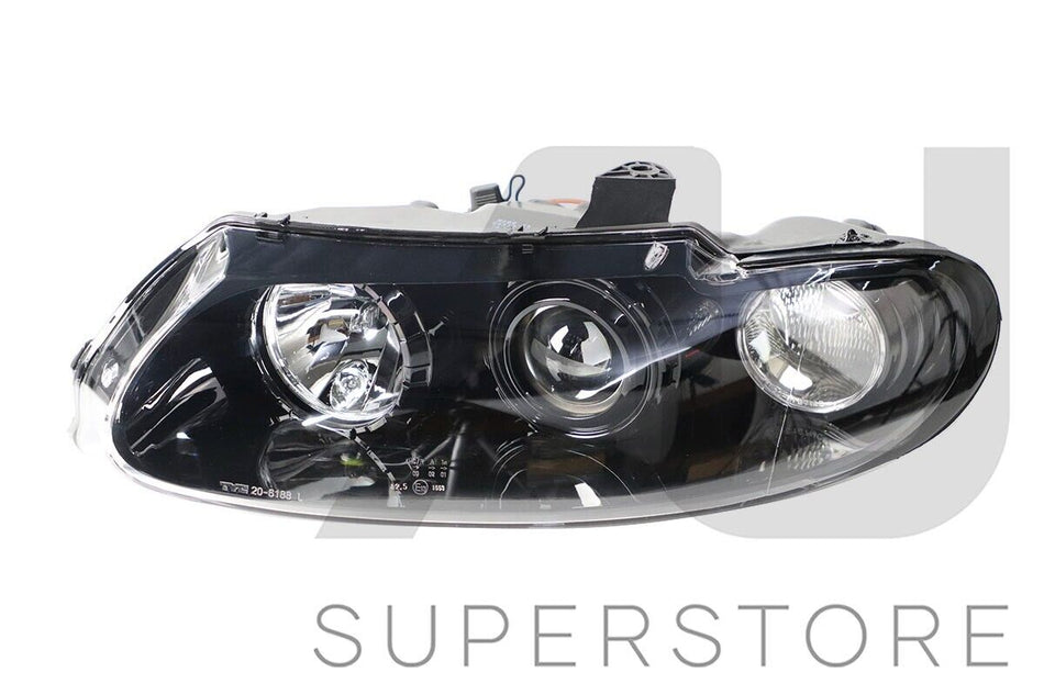 Set Pair LH+RH Head Light Black Projector Type For Holden Commodore VT 97~00