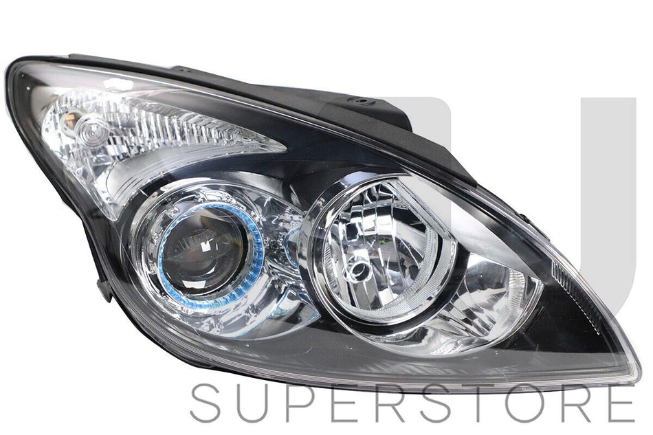 RH RHS Right Hand Head Light Front Lamp Black For Hyundai I30 10~12 Hatch Wagon