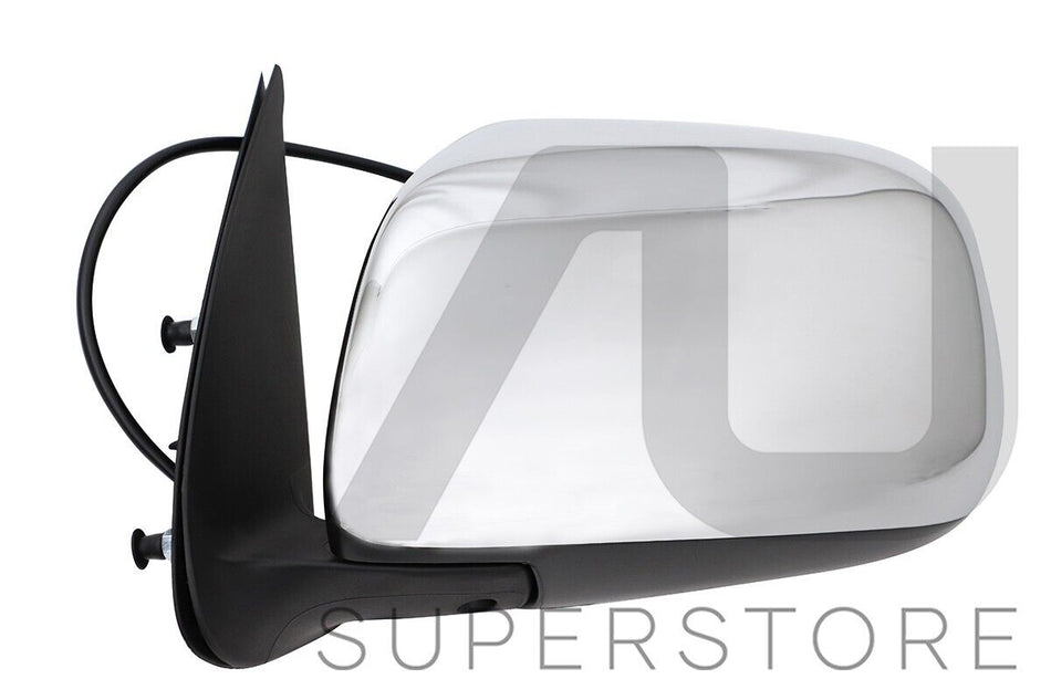 Set Pair LH+RH Electric Door Mirror Chrome For Toyota Hilux Ute 2WD 4WD 05~15