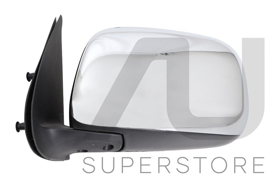 LH Left Hand Manual Door Mirror (Chrome) For Toyota Hilux Ute 2WD & 4WD 05~15