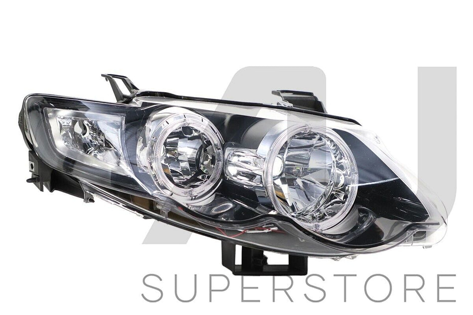 RH Right Hand Head Light Angel Eyes (Black) For Ford Falcon FG s1 XR6 XR8 08~11