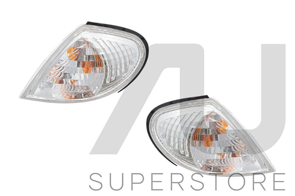 Set LH+RH Corner Light Indicator Lamp Twin Reflector For Nissan Pulsar N16 00~03