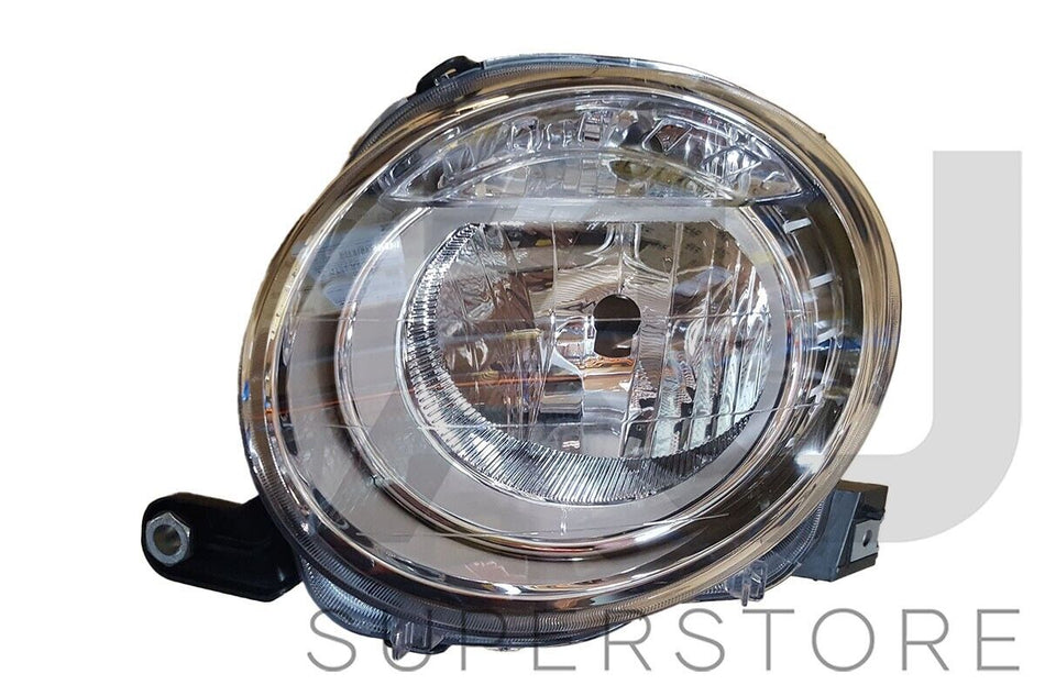 Pair LH+RH Upper Head Light Lamp (Low Beam) For Fiat 500 500C 2008~2015