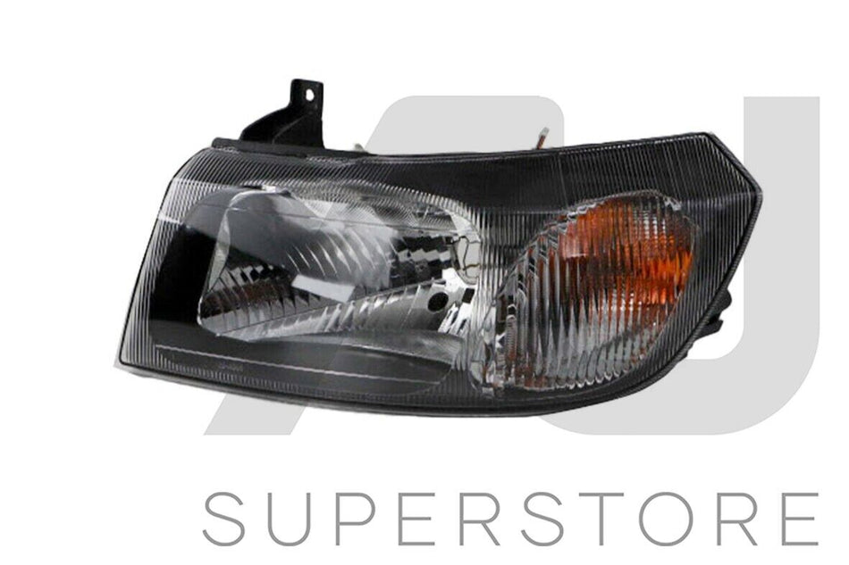 LH Left Hand Head Light Lamp (Black No H4 Cap) For Ford Transit Van VH VJ 02~06