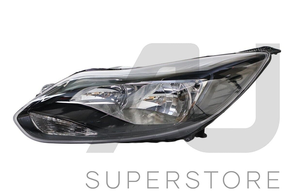 Set / Pair LH+RH Head Light Lamp Halogen (Black) For Ford Focus LW 2011~2015