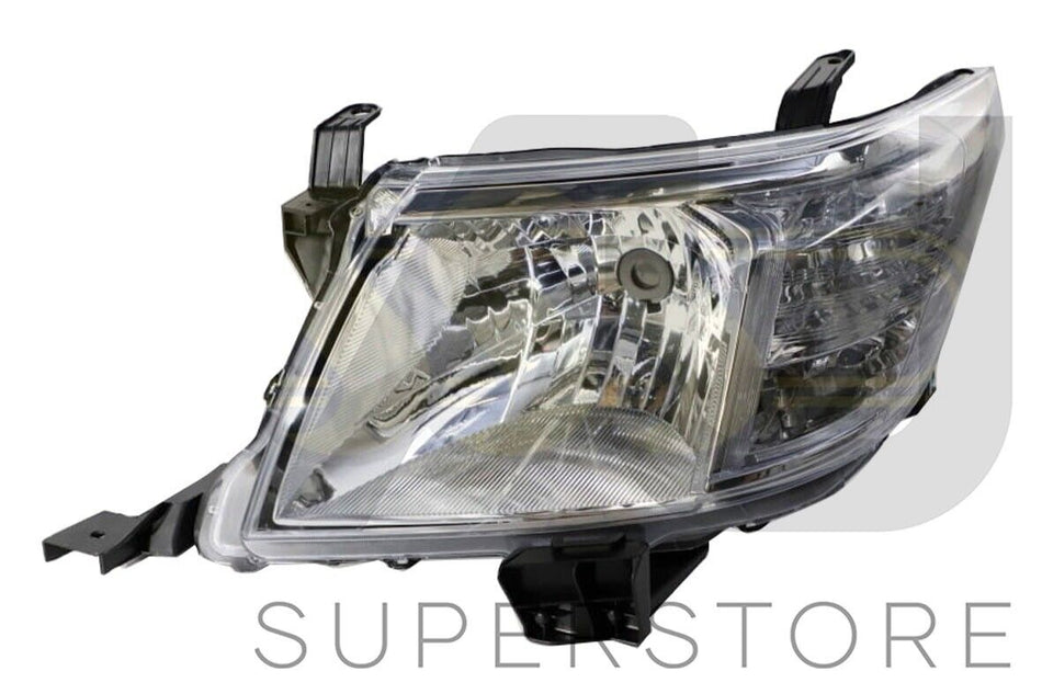 Pair LH+RH Head Light Lamp Chrome For Toyota Hilux 2011~2015 2WD 4WD Ute