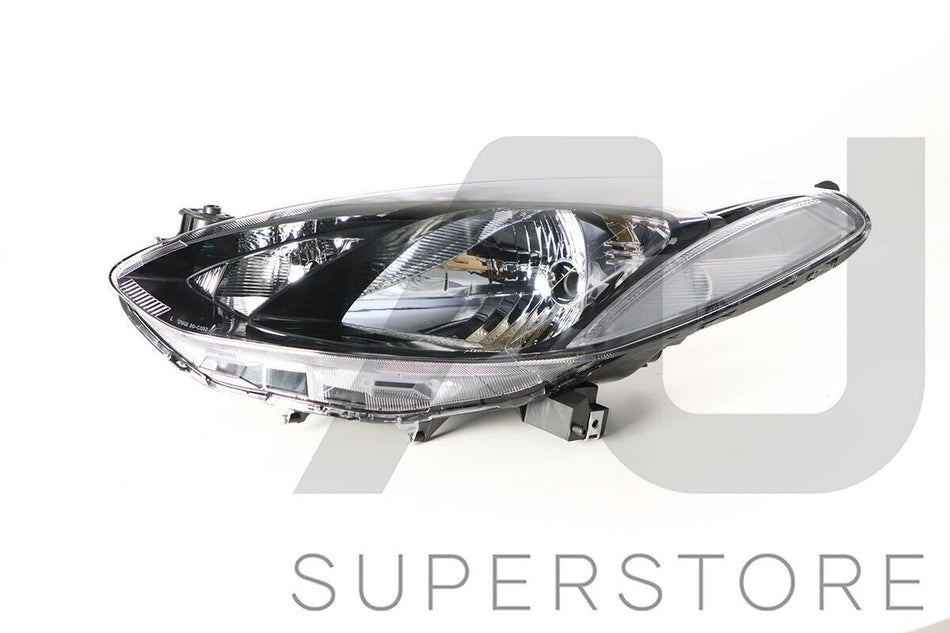 LH LHS Left Hand Head Light Lamp Black For Mazda 2 DE Neo Maxx Genki 2007~2014