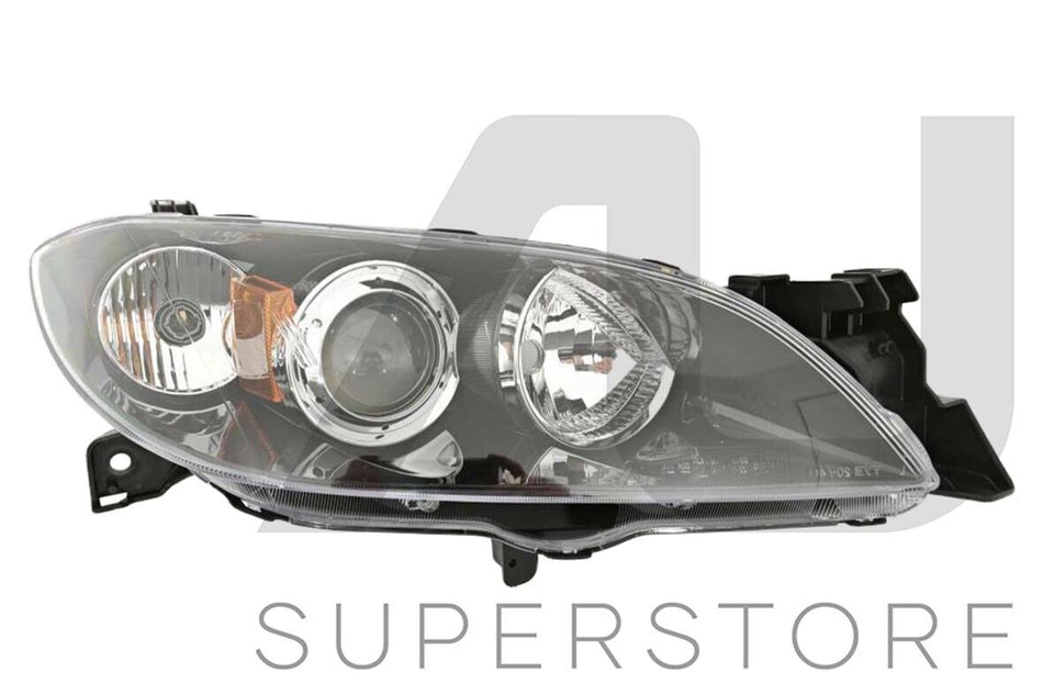 RH RHS Right Head Light Lamp Black For Mazda 3 BK 4 Door Sedan SP23 2003~2009
