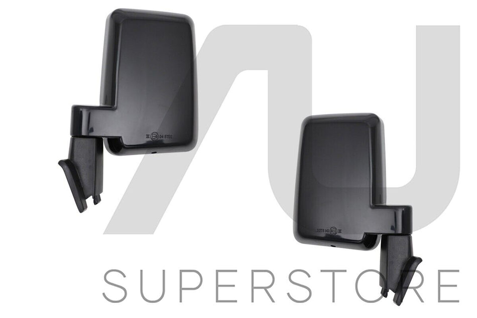 Set Pair LH+RH Manual Door Mirror Black For Toyota Landcruiser 60 Series 80~90
