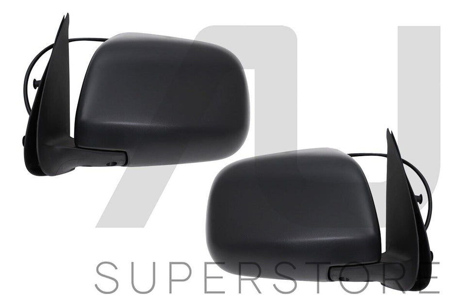 Set Pair LH+RH Electric Door Mirror Black For Toyota Hilux Ute 2WD 4WD 05~15