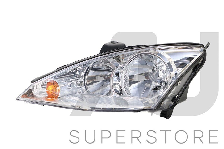 LH LHS Left Hand Head Light Lamp Chrome For Ford Focus LR 2002~2005 Hatch Sedan