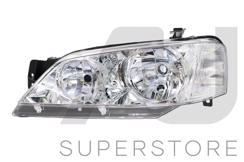 LH LHS Left Hand Head Light Lamp Chrome For Ford Falcon Fairmont XT BA~BF 02~06