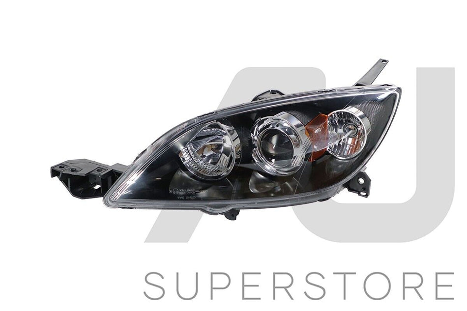 Set / Pair LH+RH Head Light Lamp Black For Mazda 3 BK 2003~2009 5 Door HATCH