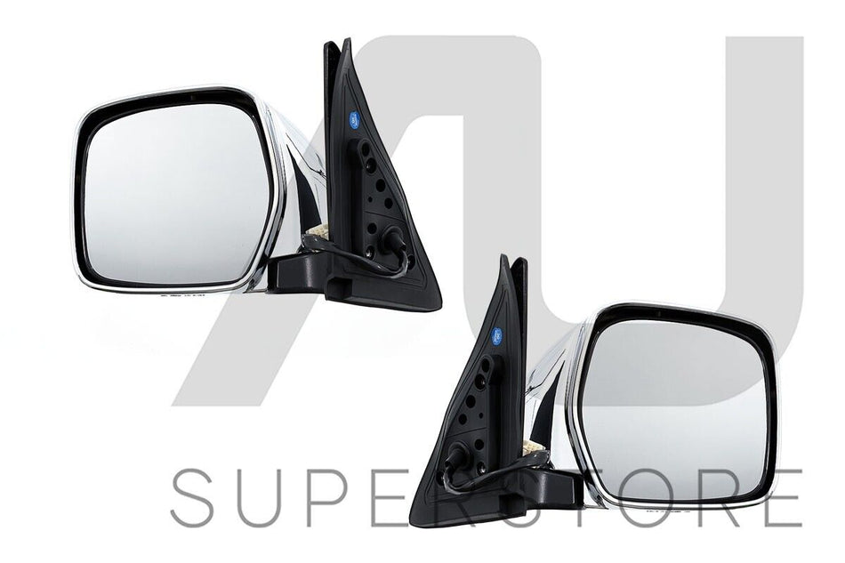 Pair LH+RH Electric Door Mirror Chrome For Toyota LandCruiser 100 Series 98~07