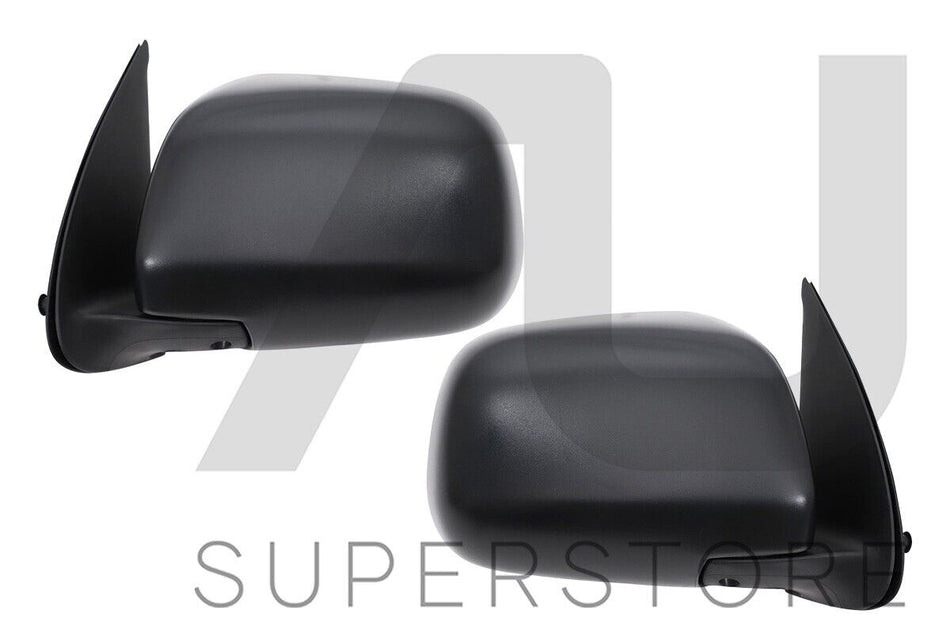Set / Pair LH+RH Manual Door Mirror Black For Toyota Hilux Ute 2WD & 4WD 05~15