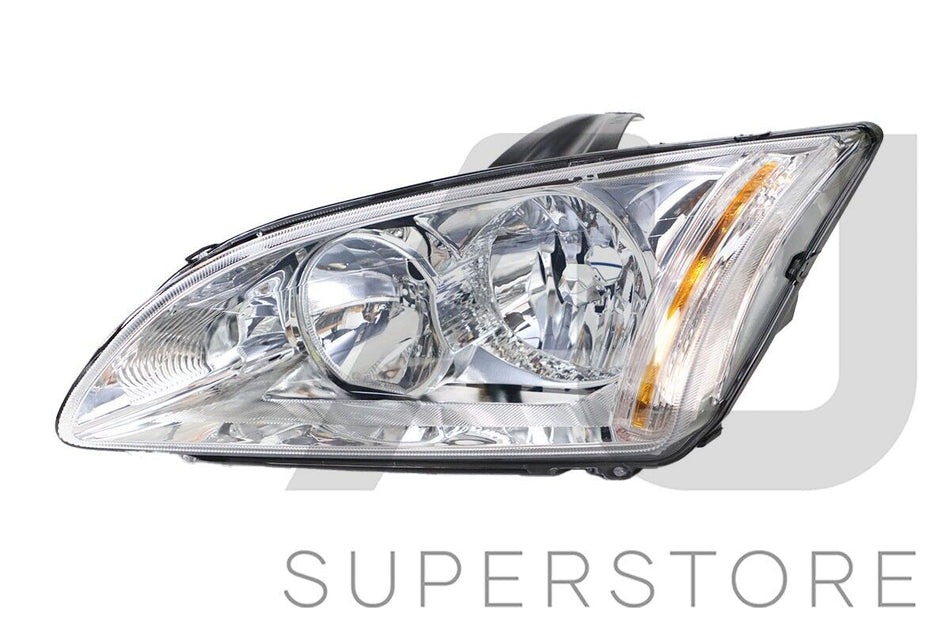 Set Pair LH+RH Head Light Lamp Chrome For Ford Focus LS LT Hatch Sedan 2005~2009