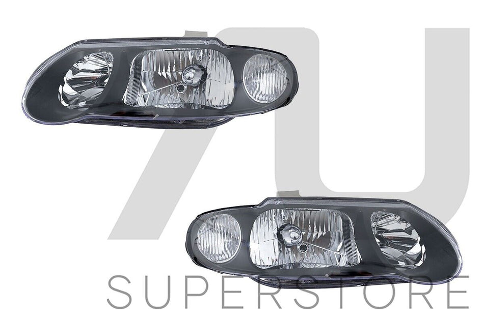 Set Pair LH+RH Head Light Halogen Black Tear Drop For Holden Commodore VX VU SS